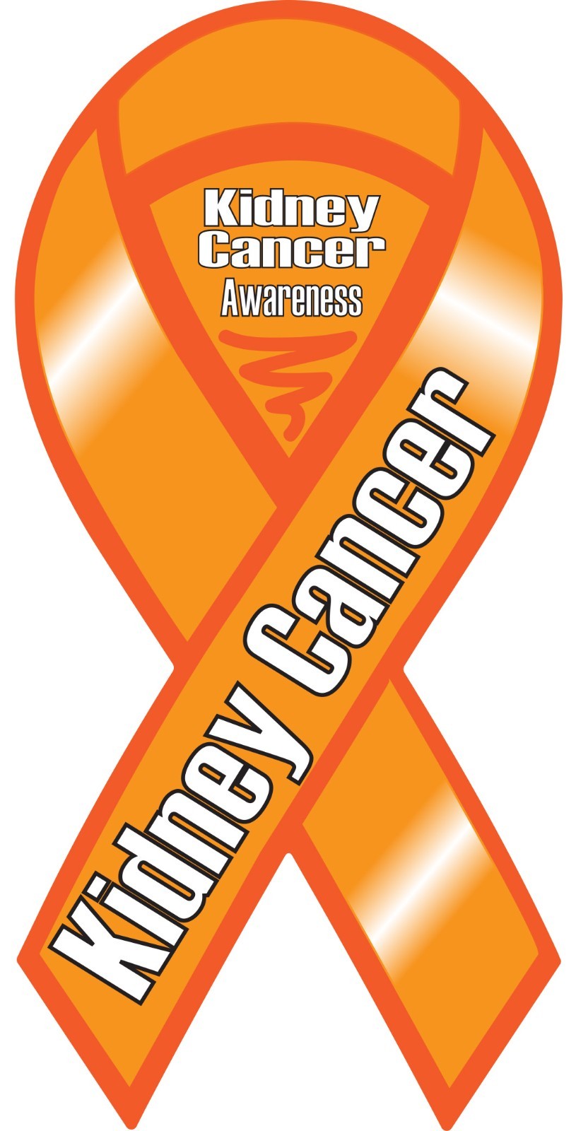 Kidney Cancer Awareness Prevention Ribbon Vinyl Decal Sticker Choose Size