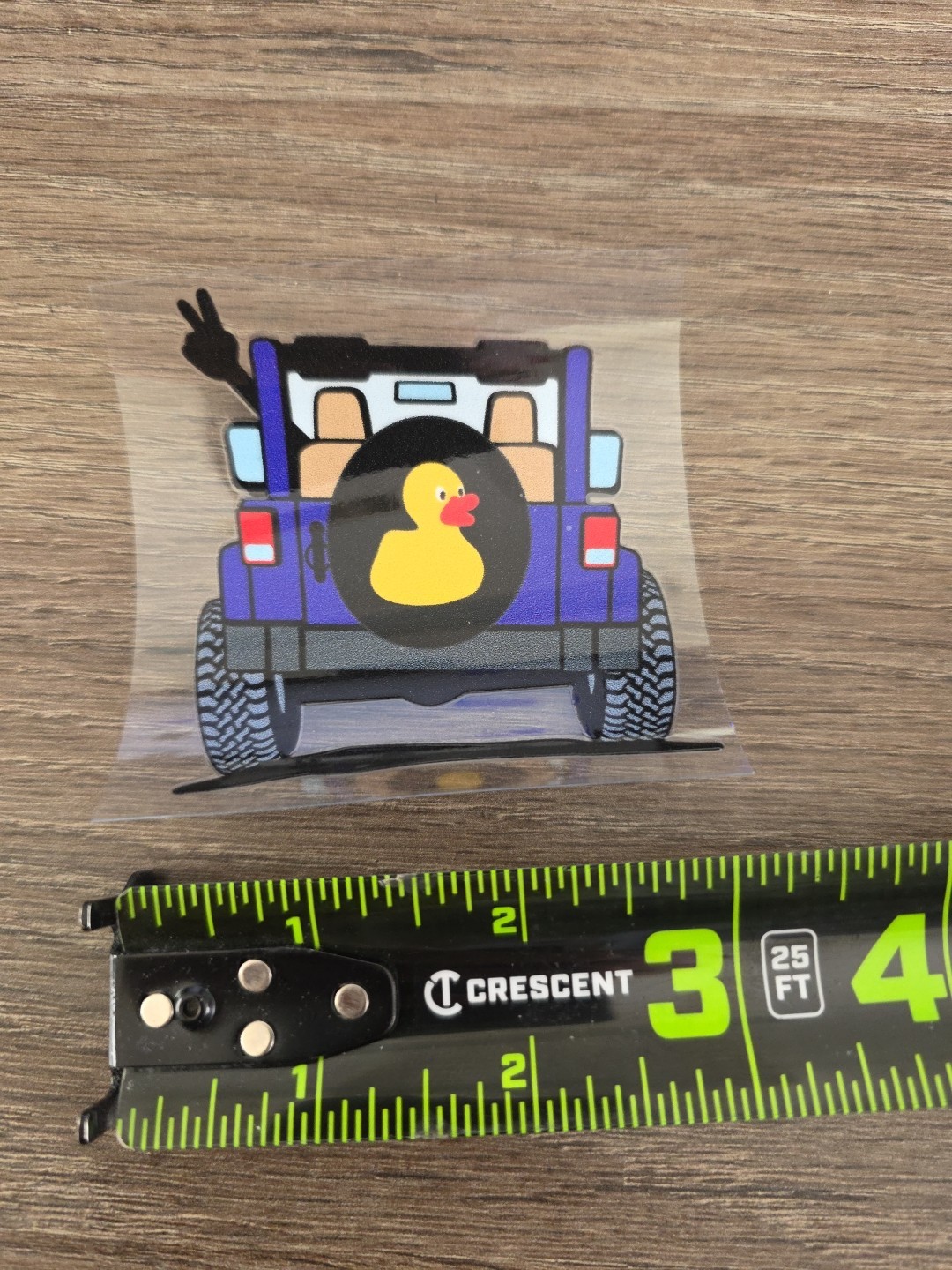 Multi Colored UV DTF Rubber Duckie On Space Jp DECAL STICKER for Vehicle USA
