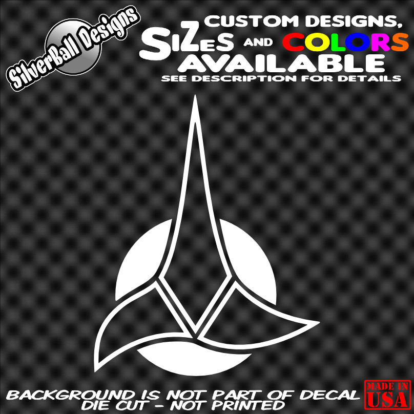 STAR TREK KLINGON Custom Vinyl sticker Laptop Car Truck Window Bumper spock