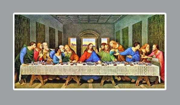 The Last Supper Art Die Cut Glossy Fridge Magnet