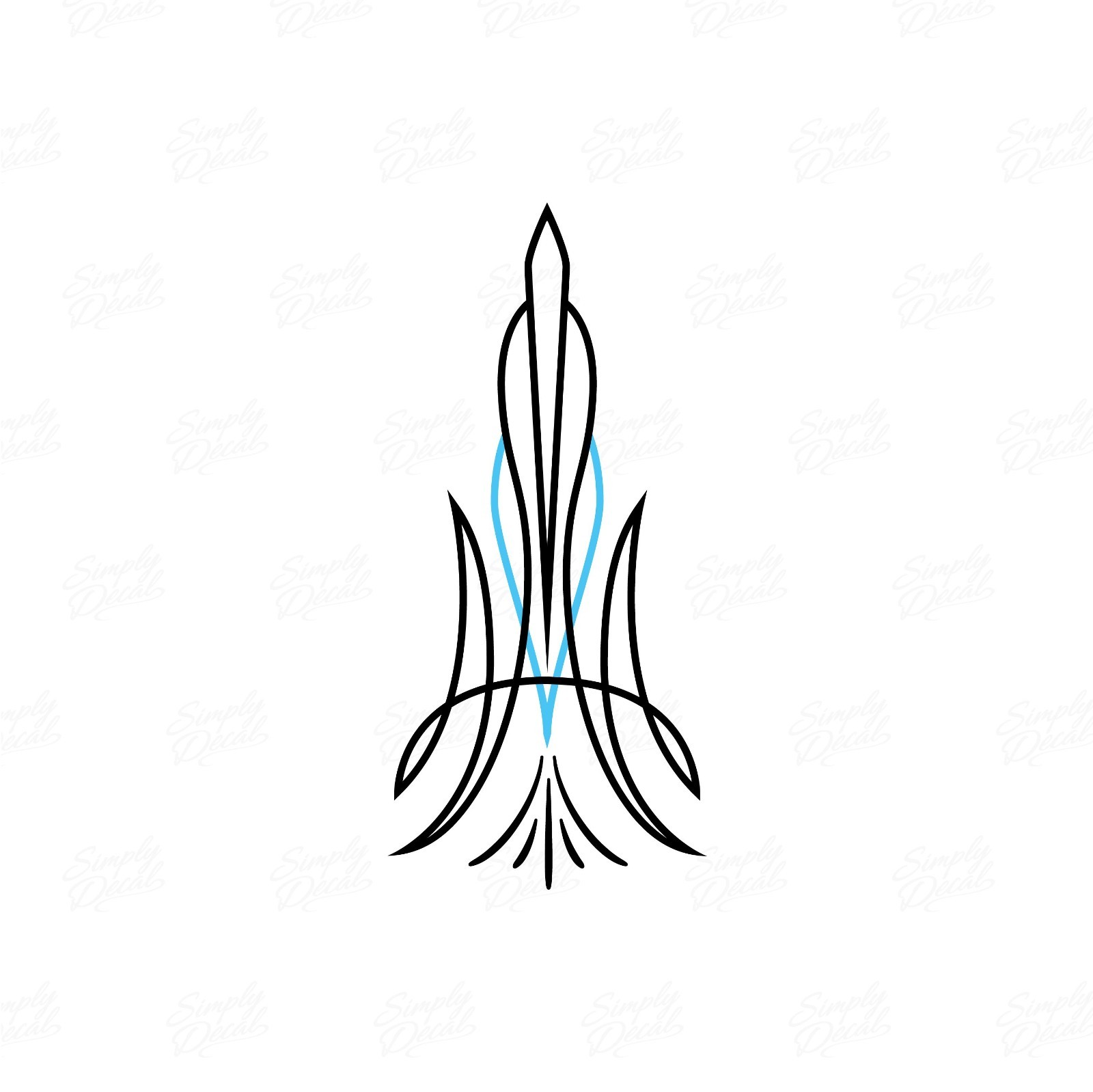 Hot Rod Pinstripe Decal – Vinyl Pinstripe Scrolls for Car Truck and Motorcycle