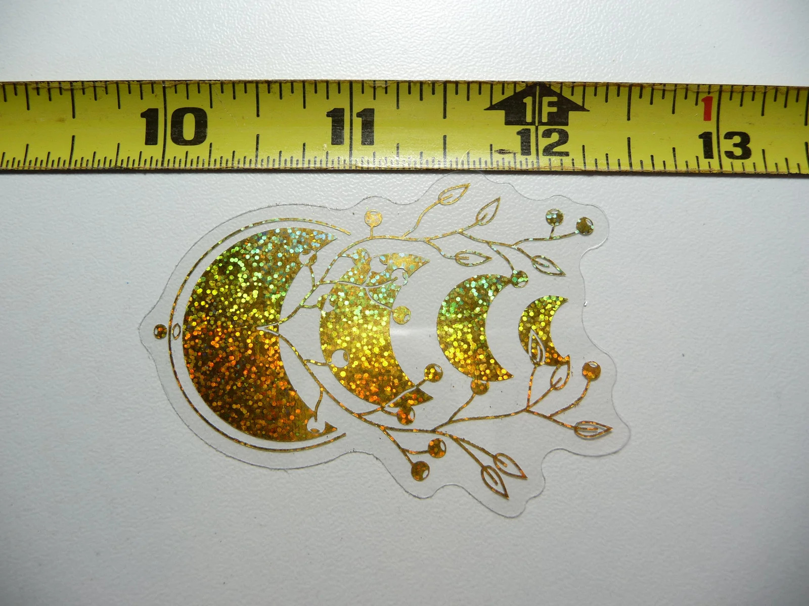 HOLOGRAPHIC MOONS PLANT BORDER SMALL STICKER DECAL REFLECTIVE SHINY BEAUTIFUL