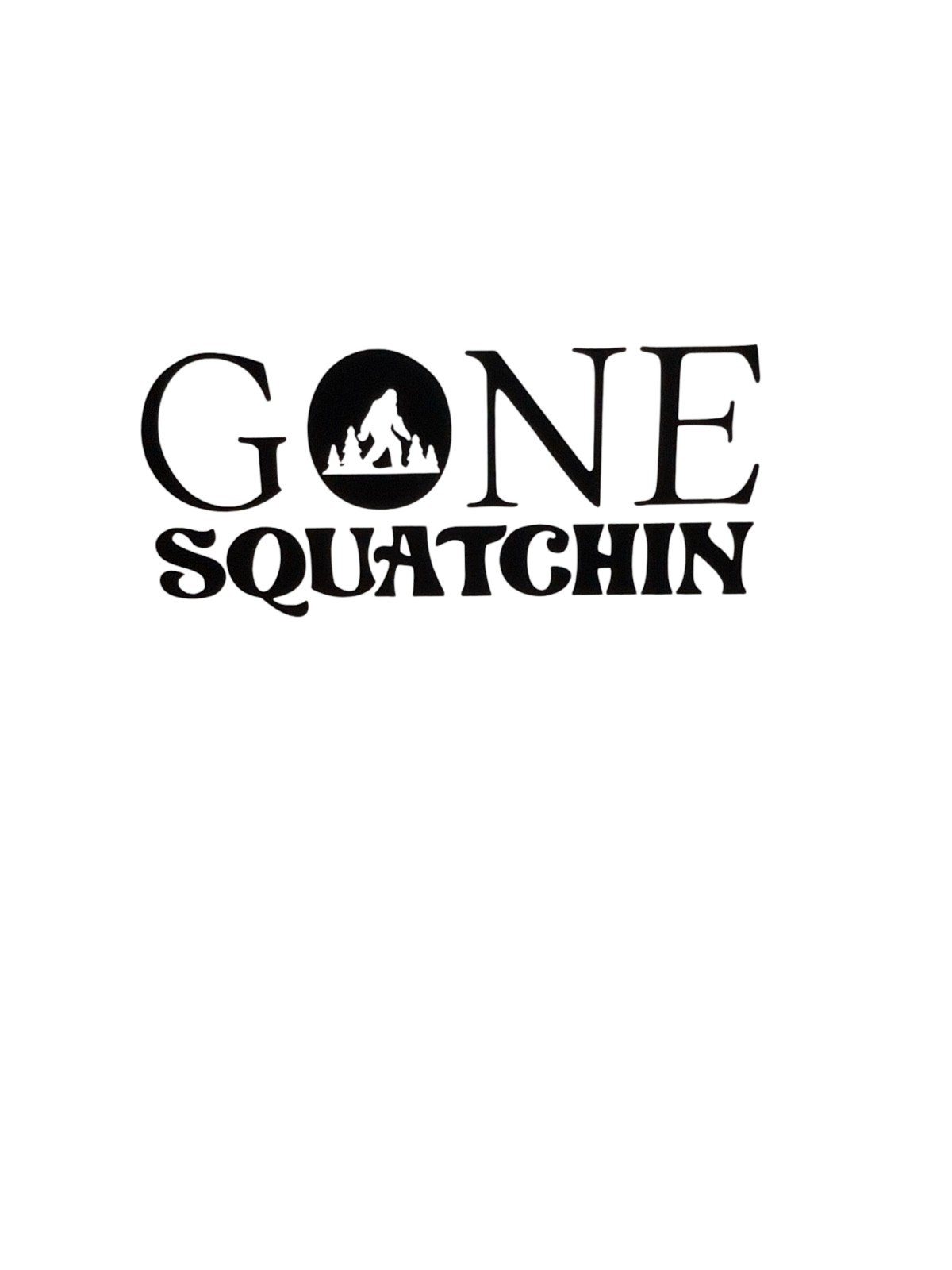 Gone squatchin bigfoot vinyl decal for cars trucks laptop most smooth surfaces