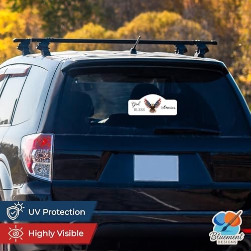 Sticker 2 Pack – Patriotic Bald Eagle Decal with Stars | 8" x God Bless America