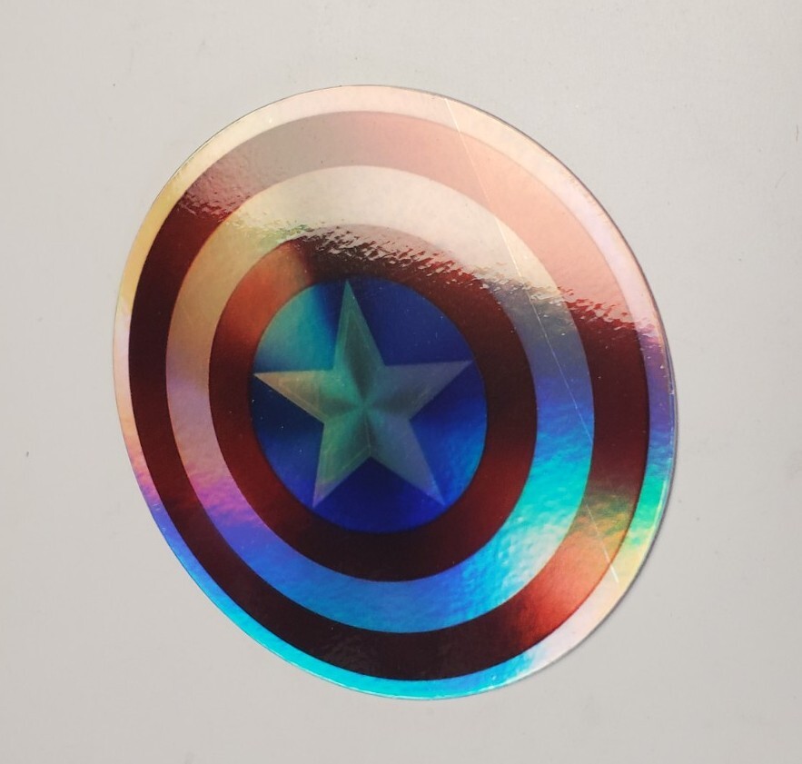 CAPTAIN AMERICA LOGO STICKERS HOLOGRAPHIC REFLECTIVE HEAVY DUTY VINYL