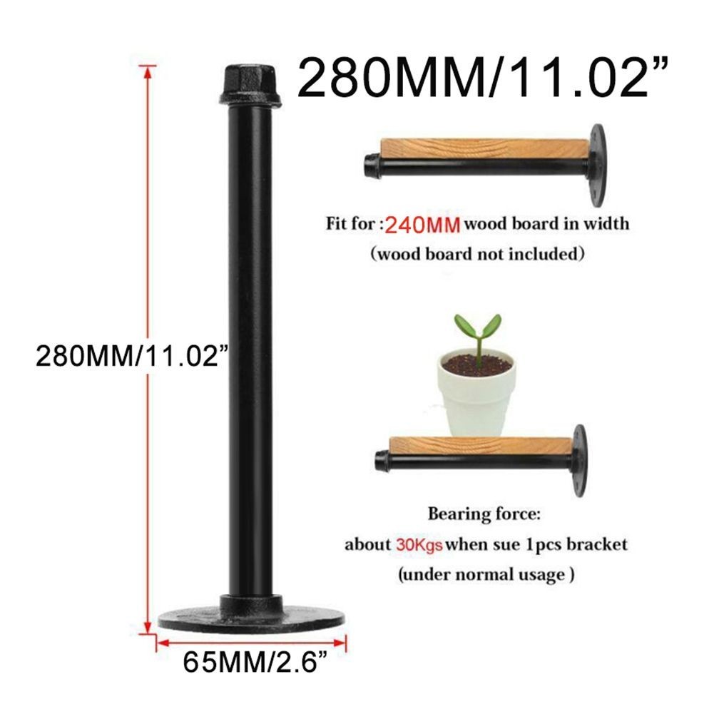 1X Industrial Retro Iron Pipe Shelf Brackets Wall Mount Holder Rack Stand Tool