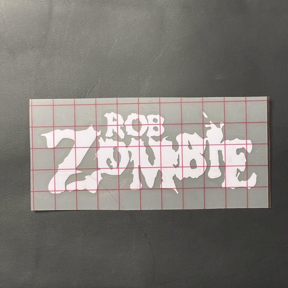 Rob Zombie Car Decal Vinyl Glossy Band Logo Bumper Sticker White Heavy Metal 90s