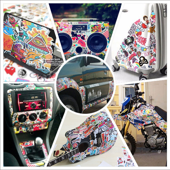 100 Skateboard Stickers Vinyl Laptop Luggage Decal Dope Sticker Lot