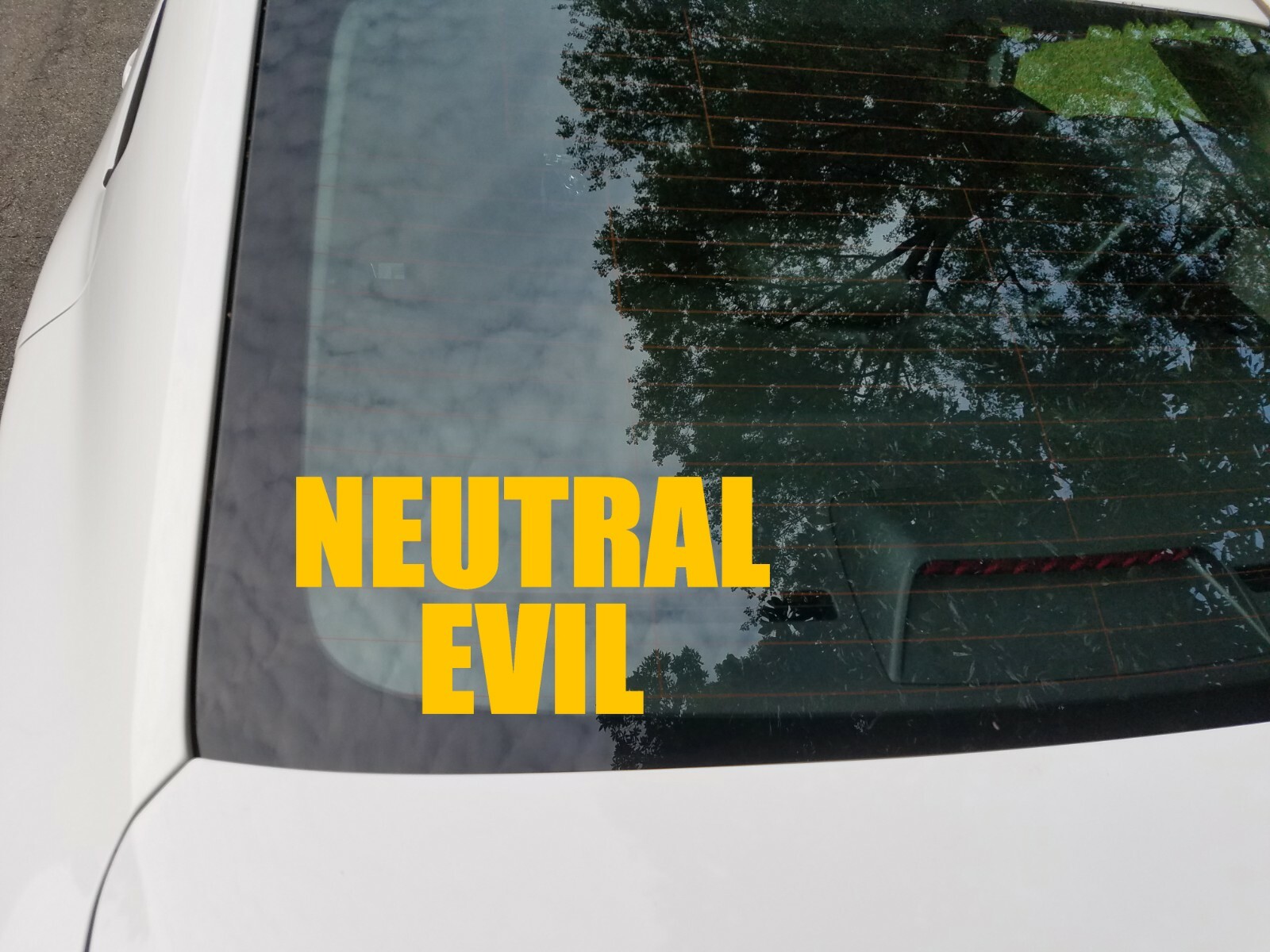 Neutral Evil Vinyl Sticker – RPG Role Playing Character Alignment V2 – Decal