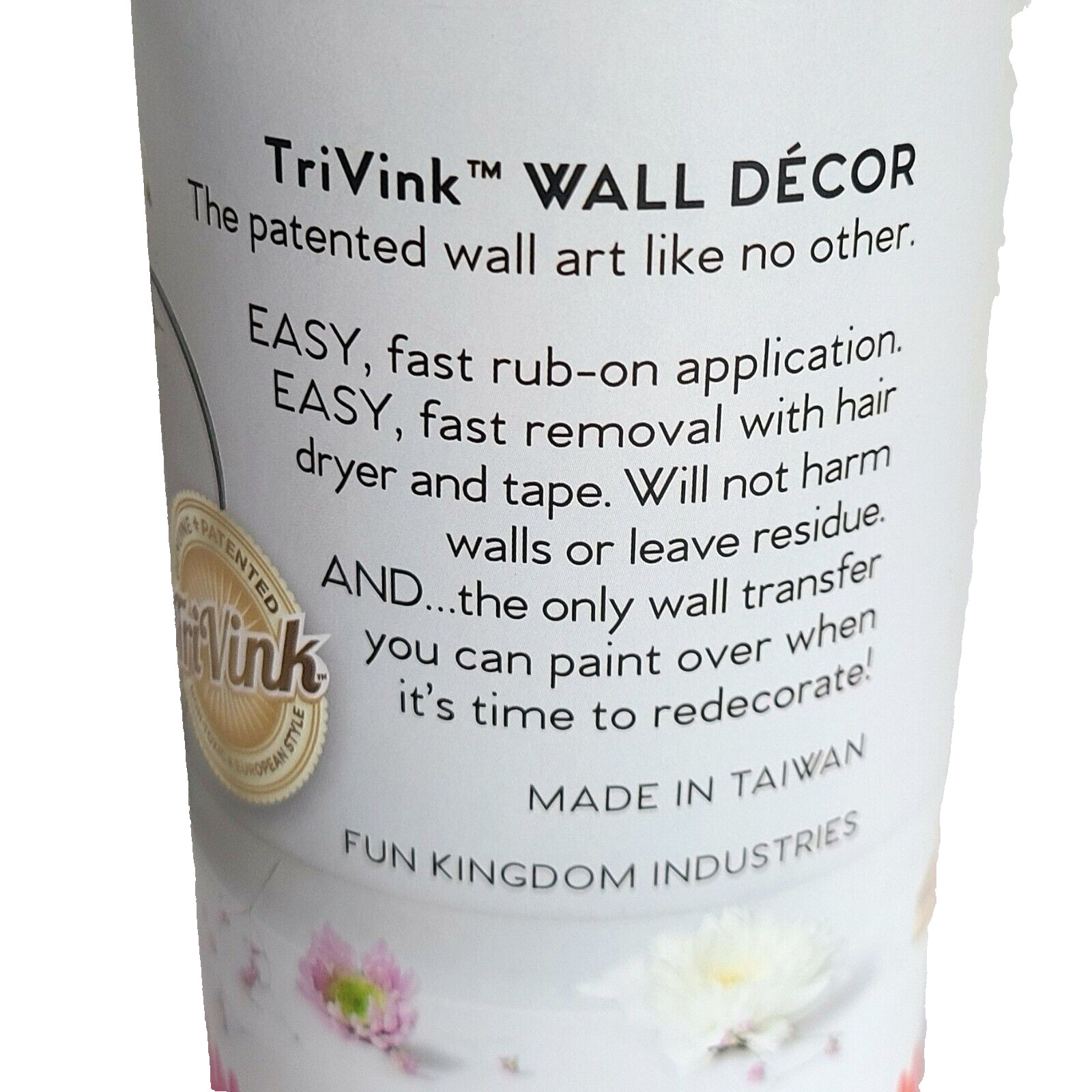 TriVink Wall Art Laundry Today or Naked Tomorrow Rub-On 13" x 12" Removable