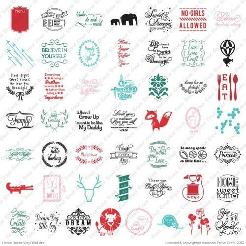 Cricut 2002176 Home Décor Vinyl Wall Art Cartridge