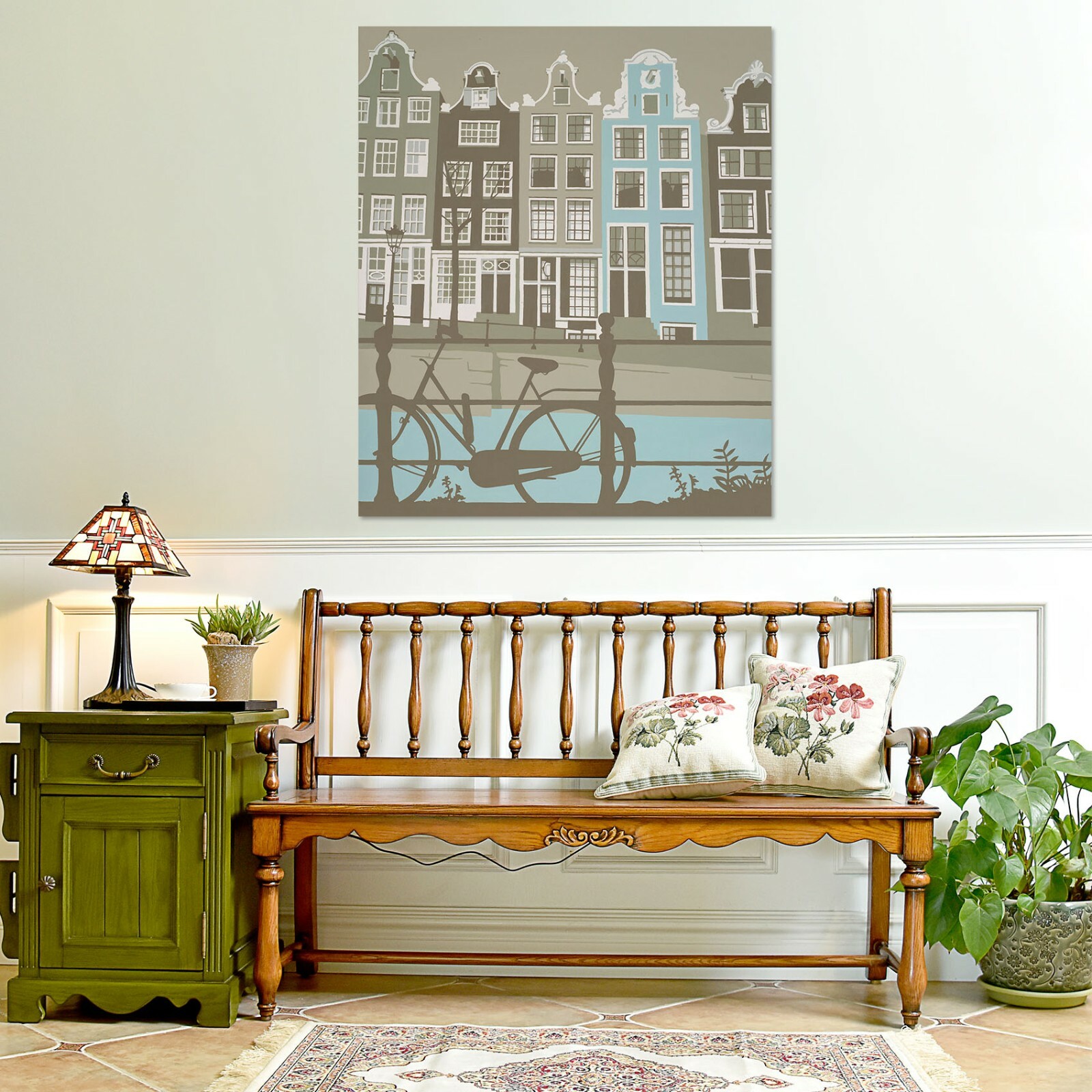 3D River Building ZHU001 Wall Stickers Wall Murals Wallpaper Steve Read Amy