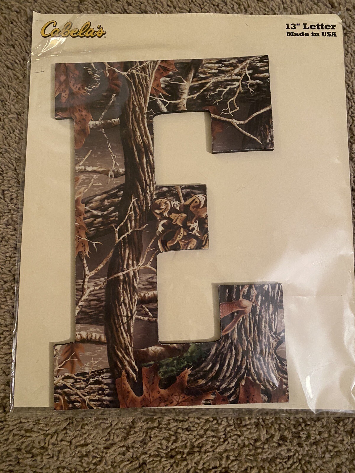 5pc Cabelas Camouflage Wall Decor Lettering “DREAM” 13 Inches New In Package