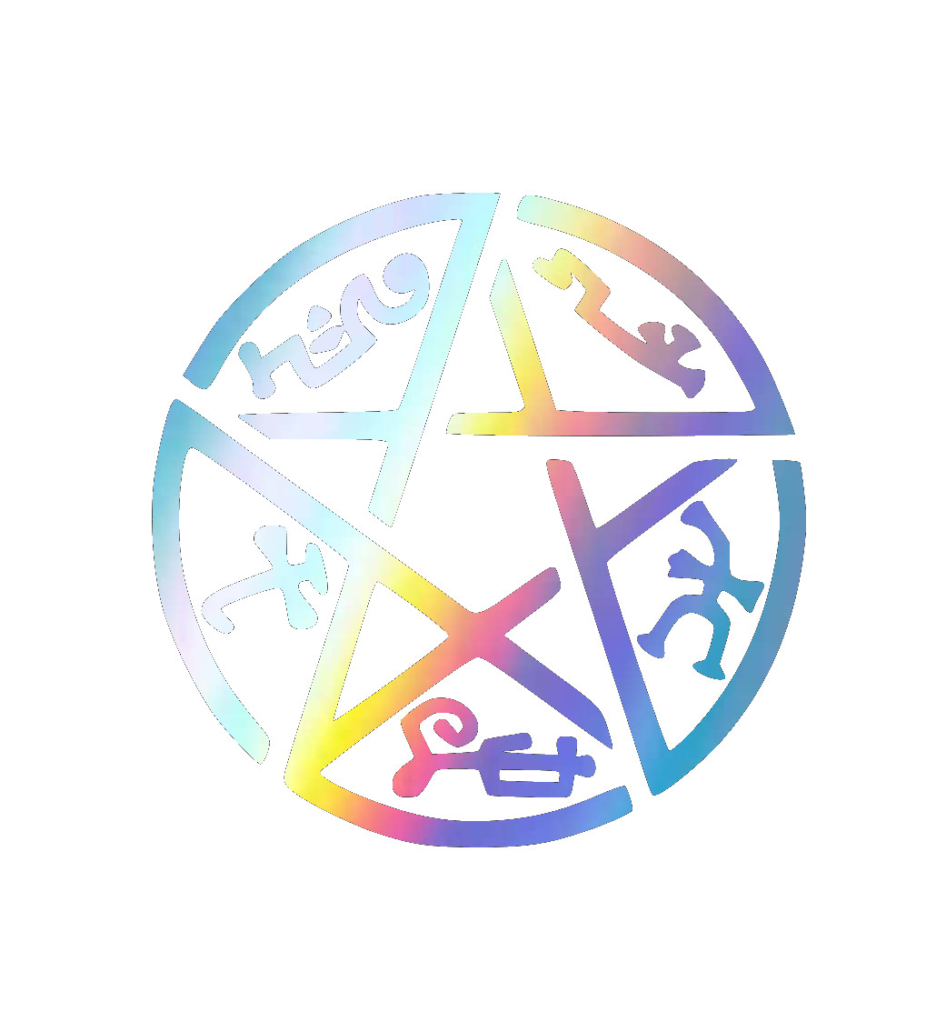 Holographic Vinyl Decal Truck Car Sticker – Supernatural Demon Trap Pentagram