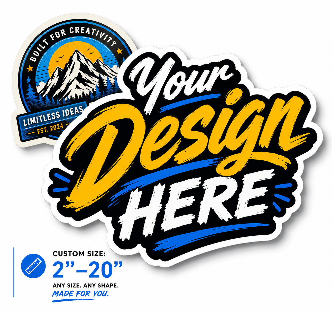 Custom Die Cut Vinyl Color Sticker –UV Resistant Water Resistant Car laptop