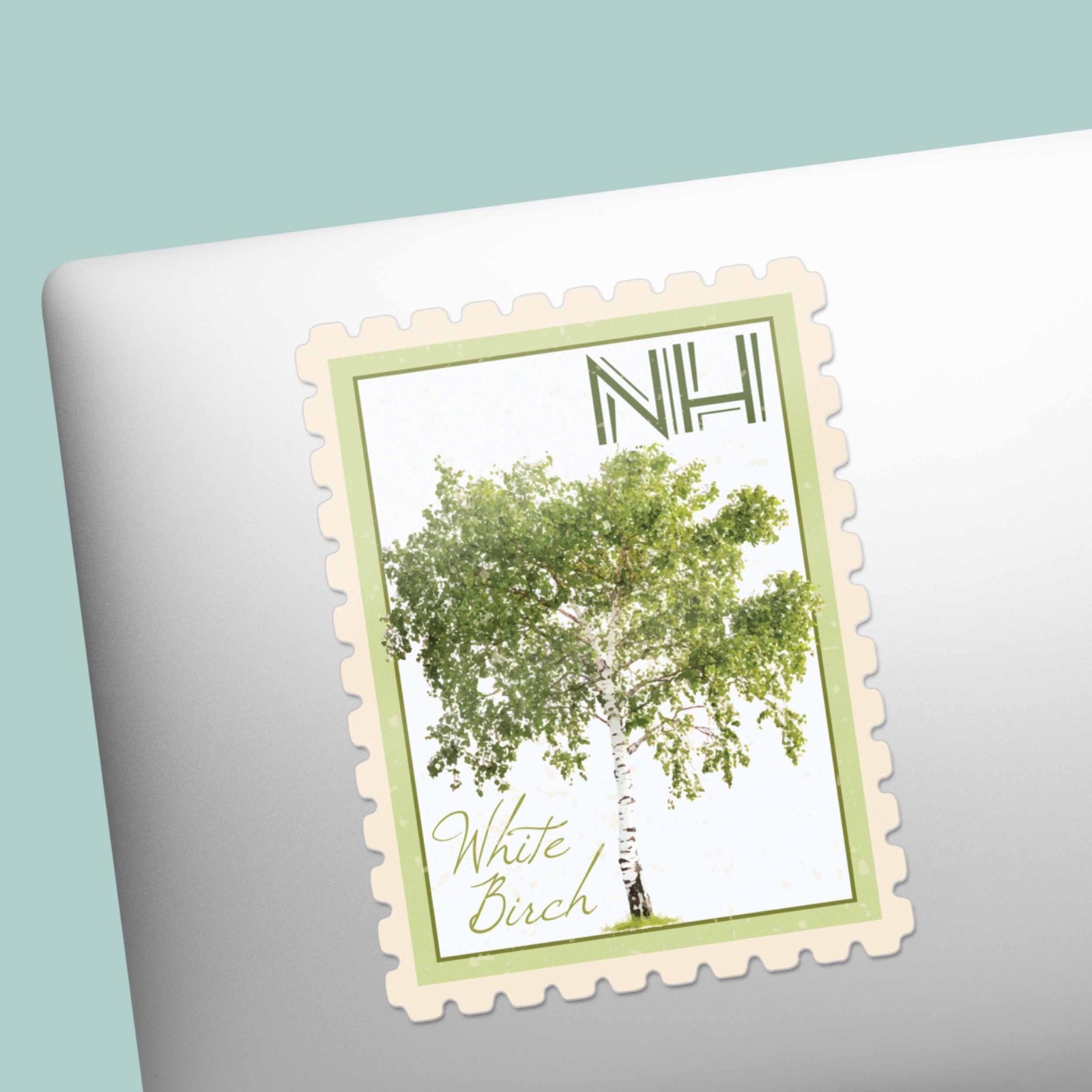 New Hampshire State Tree White Birch Sticker – NH Vintage Stamp Decal
