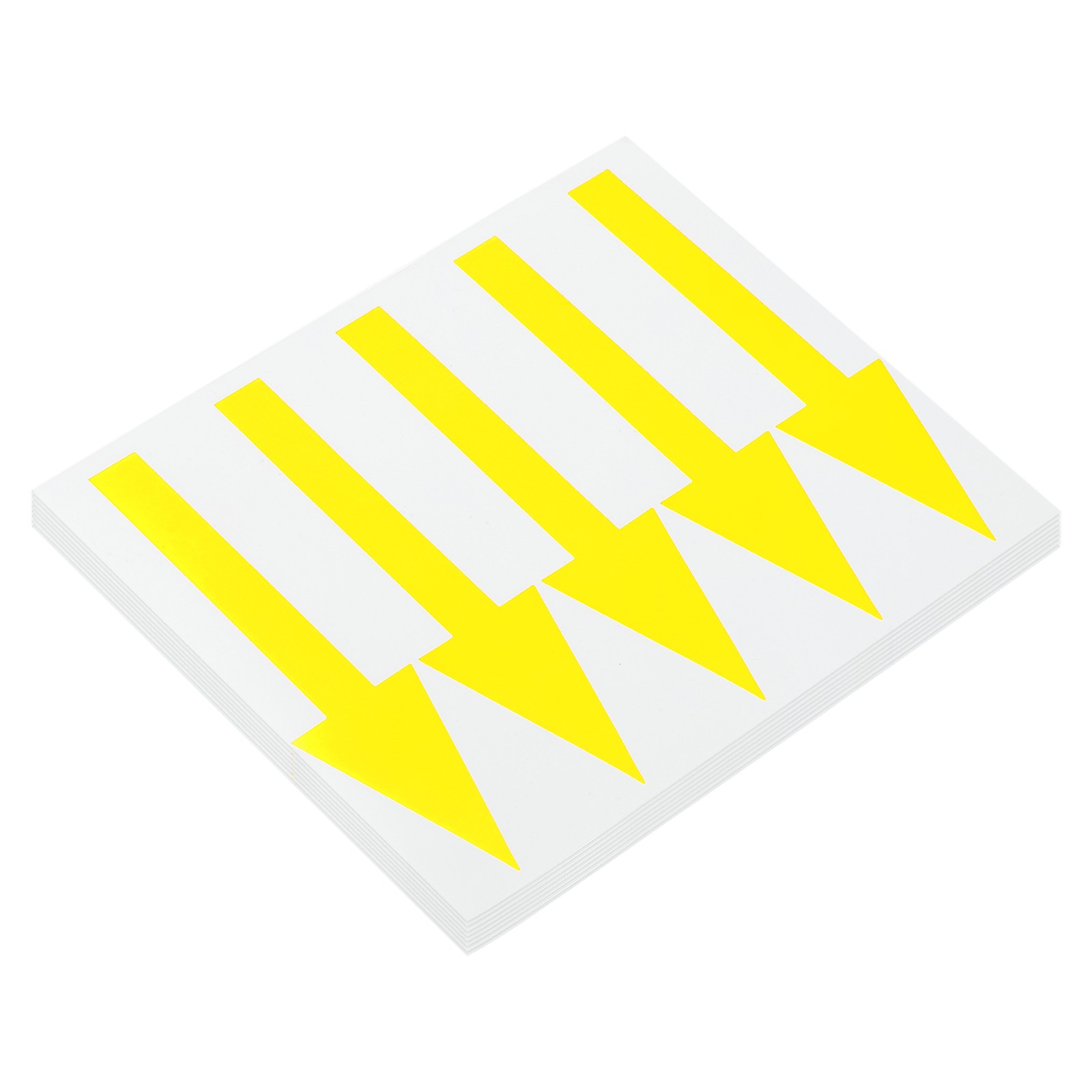 Arrow Sticker, (6×1.5 Inch, Yellow) (40 Pcs), Waterproof Arrow Sign Sticker