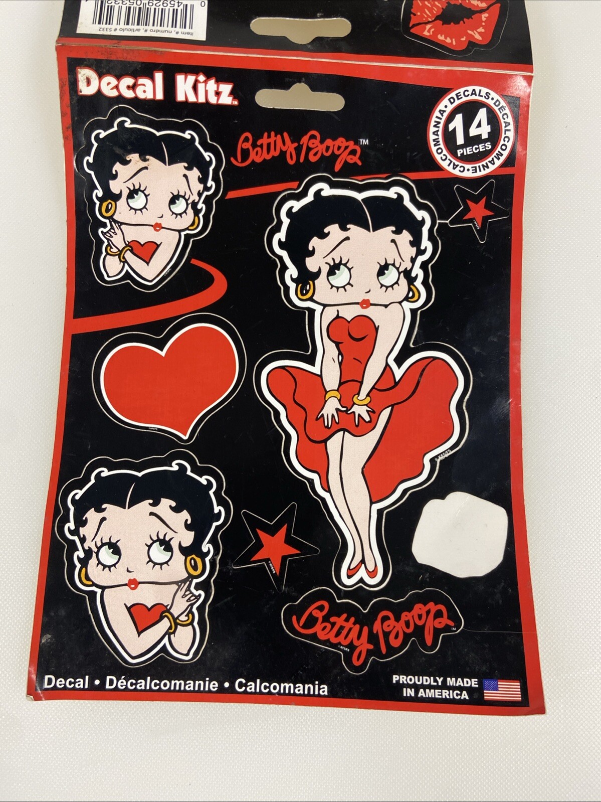 Betty Boop 13 of 14 Piece Decal Kitz 2009 by Chroma Graphics. 8"x6" Card #5332