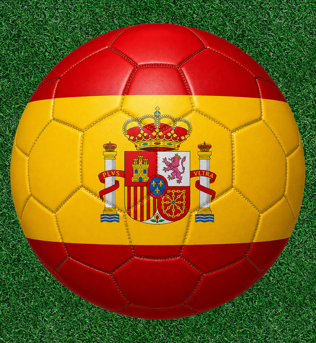 Spain Flag football / soccer ball waterproof vinyl sticker decal – several sizes