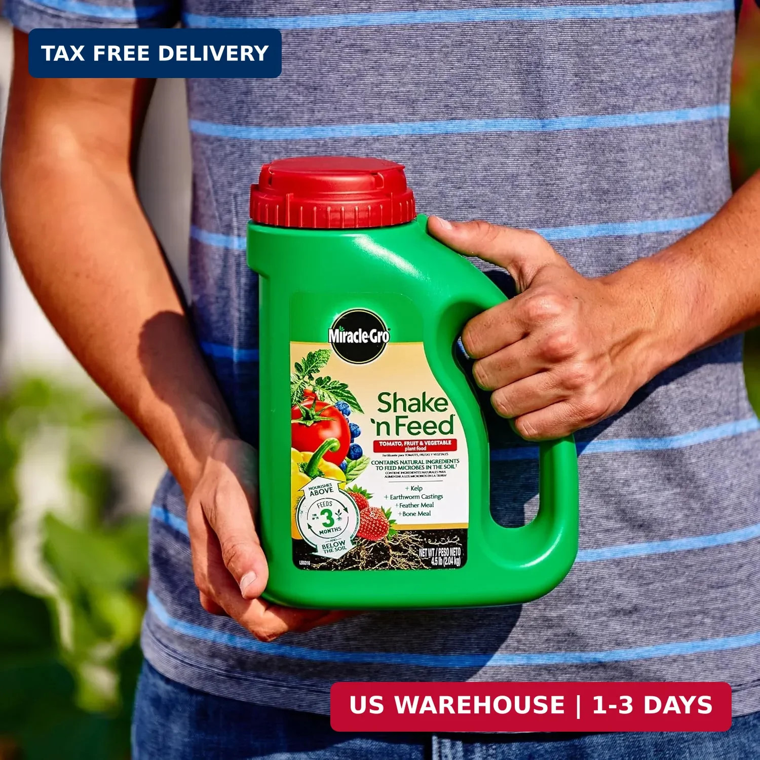 Miracle-Gro Shake 'N Feed Tomato, Fruit & Vegetable Plant Food, 4.5 lb. | For Ou