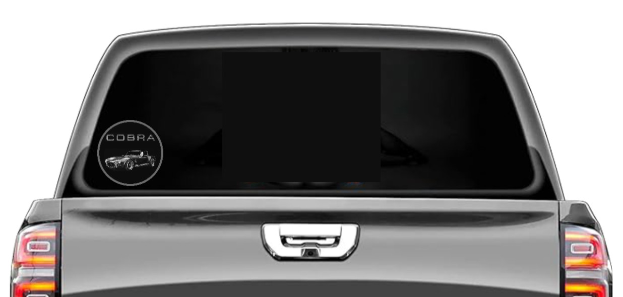 Car Classics "Cobra B/W" – 4" Handmade Vinyl Decal Cooler Vehicle Laptop Tumbler