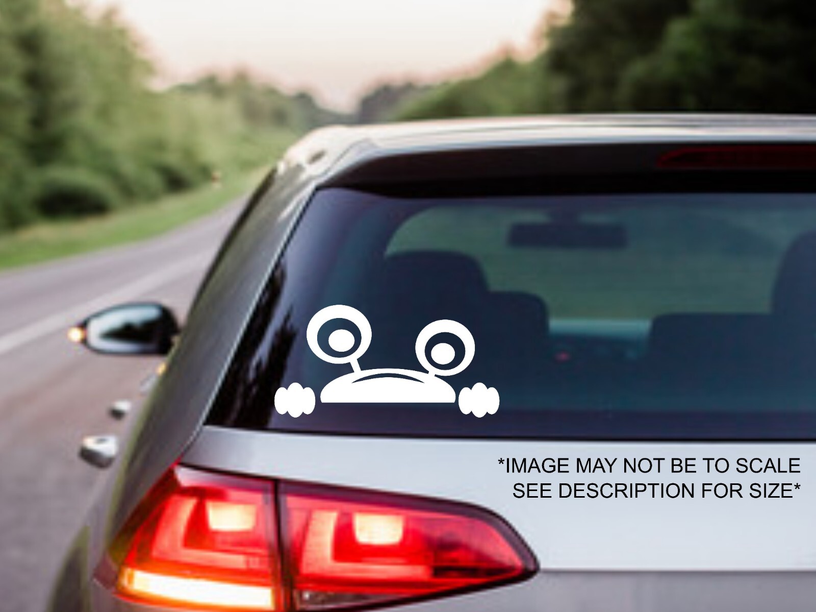 Peeking alien, Cute Decal/ Sticker you choose size and color