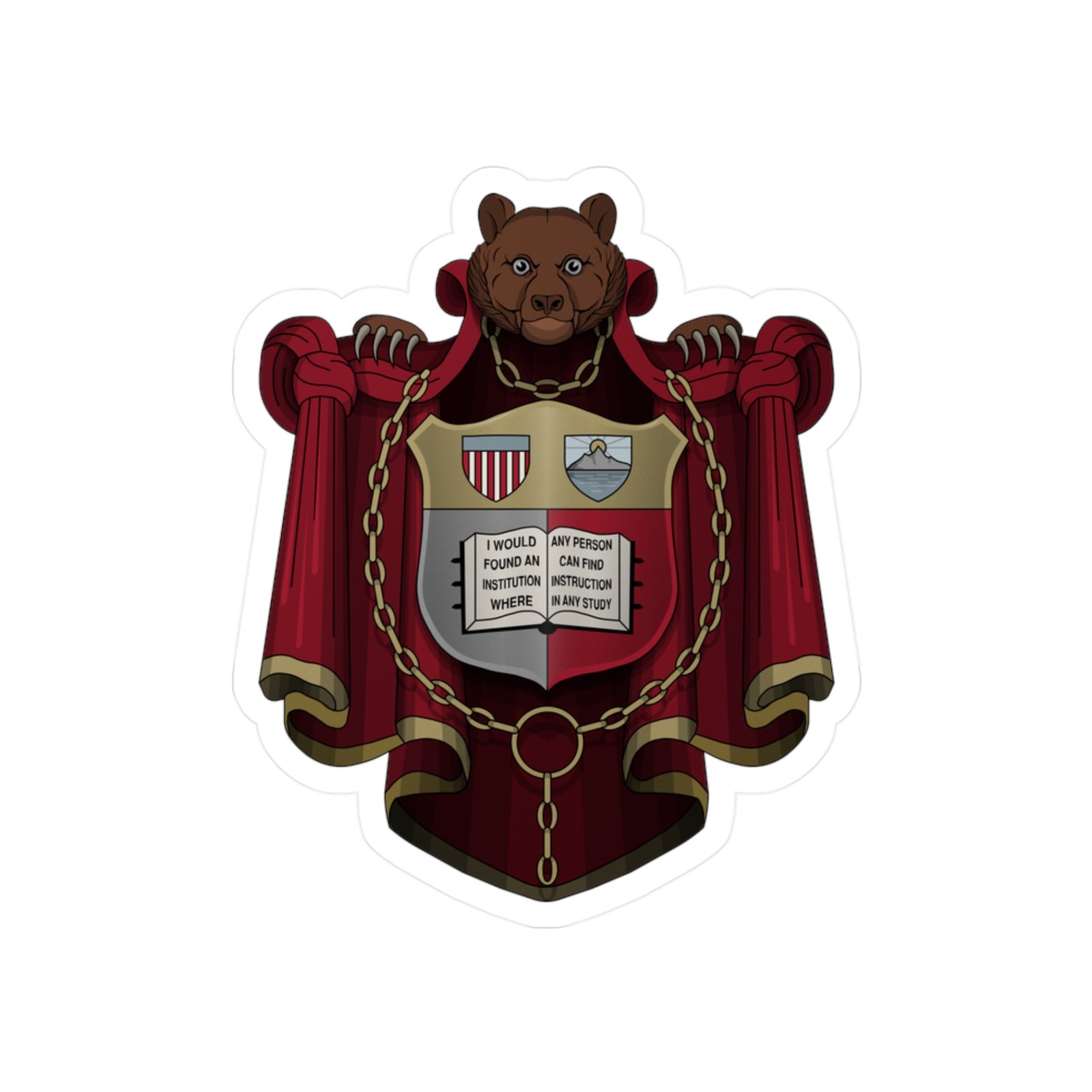 Cornell University Willard Straight Hall Entrance Logo Decal Sticiker
