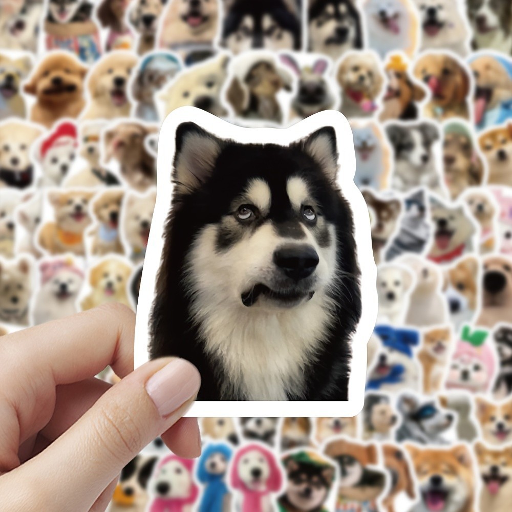 100pcs Realistic Cat Dog Stickers Cute Kitten Puppy Vinyl Laptop Bottle Decals