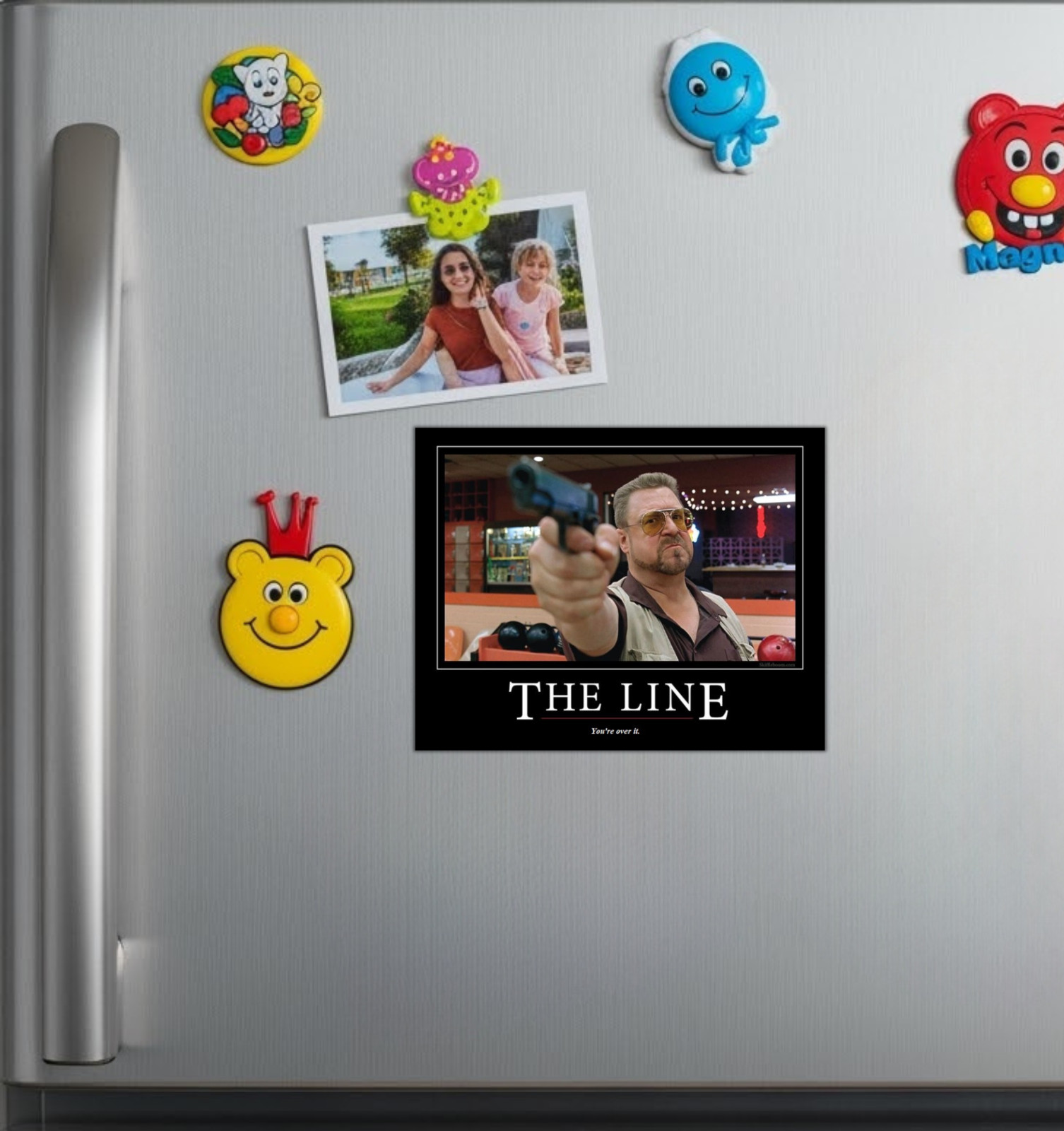 The Big Lebowski Over the Line Walter Sobchak Fridge Magnet or Laptop Sticker