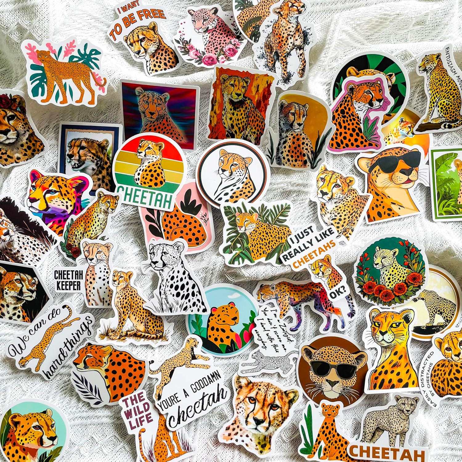 50pcs Reptile & Amphibian Stickers – Waterproof Vinyl Lizard, Gecko, Frog, Snake