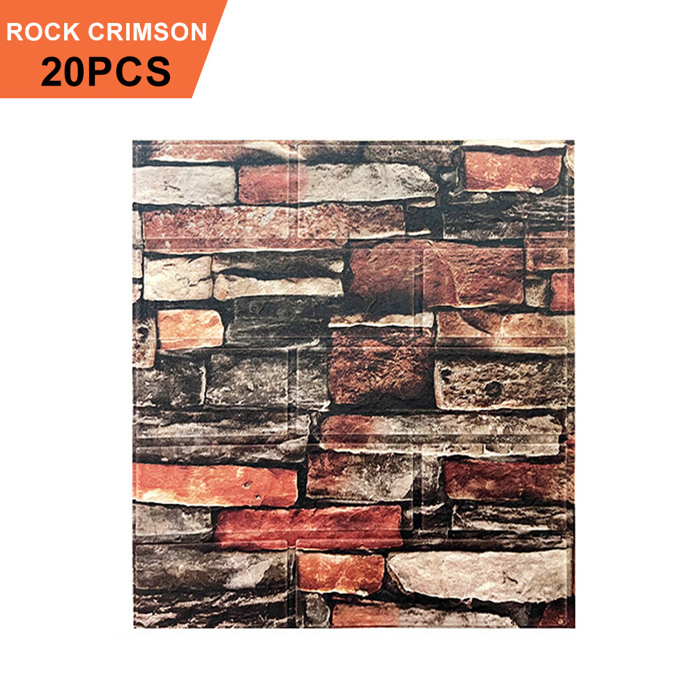 10/20 x 3D Waterproof Tile Brick Wall Sticker Self-adhesive Foam Panel Wallpaper