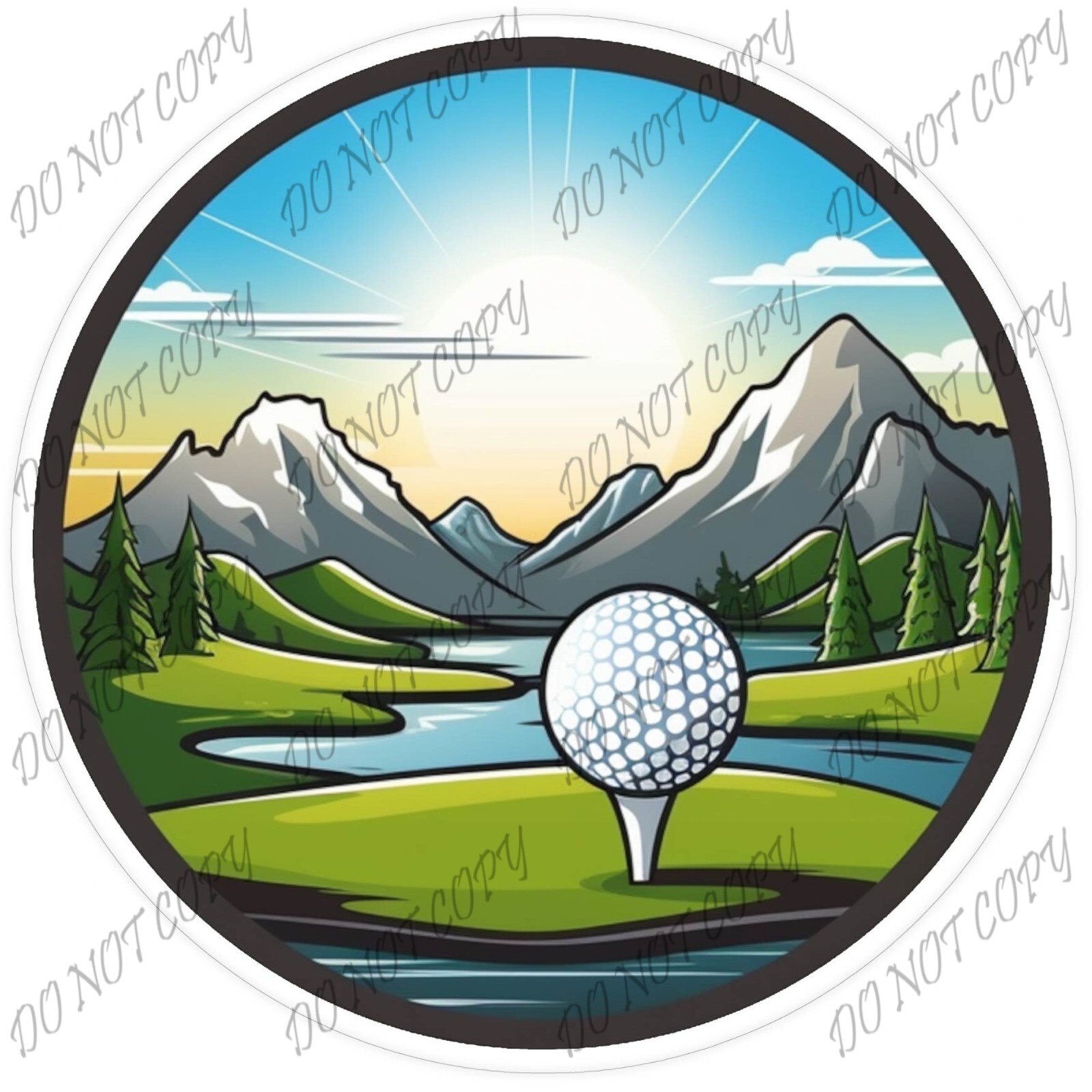 Laminated Vinyl Decal Die Cut Sticker – Golf Lovers Lot – Made in USA