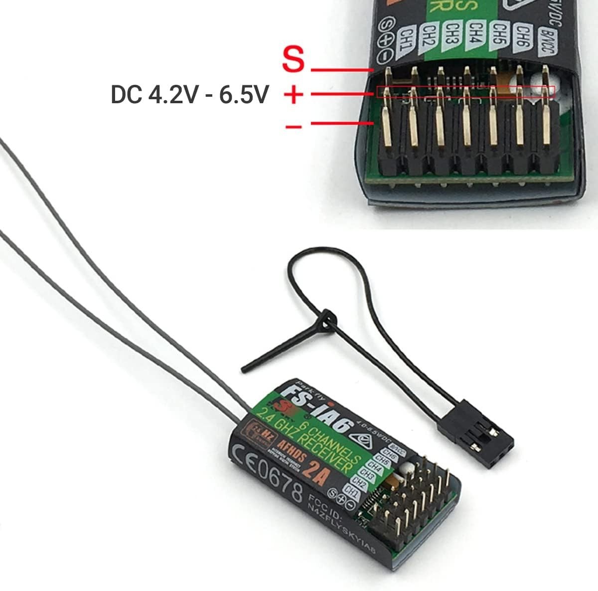 Flysky FS-i6 RC Transmitter and Receiver FS-iA6 6 Channels 2.4GHz AFHDS…