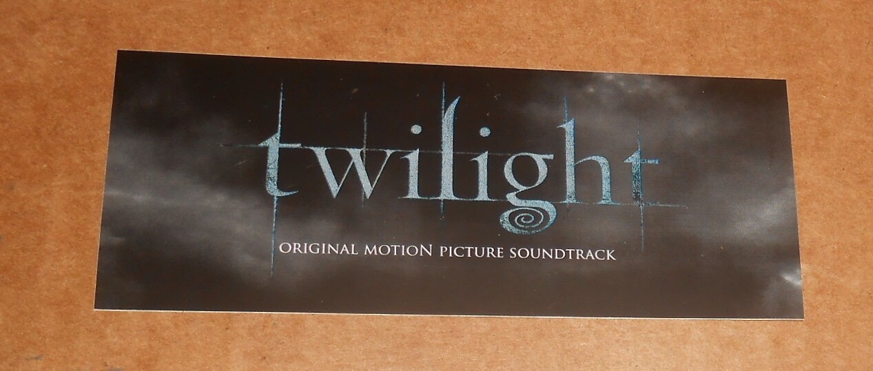 Twilight Soundtrack 2004 Sticker Promo Original 5×2