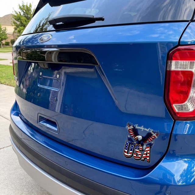 2 Pack USA Eagle Decal Sticker 6 inch Patriotic Faith Family Freedom Vinyl