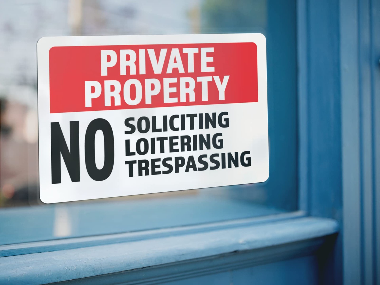2-Pack Premium Quality Vinyl Decal Sticker for Private Property, No Mulit