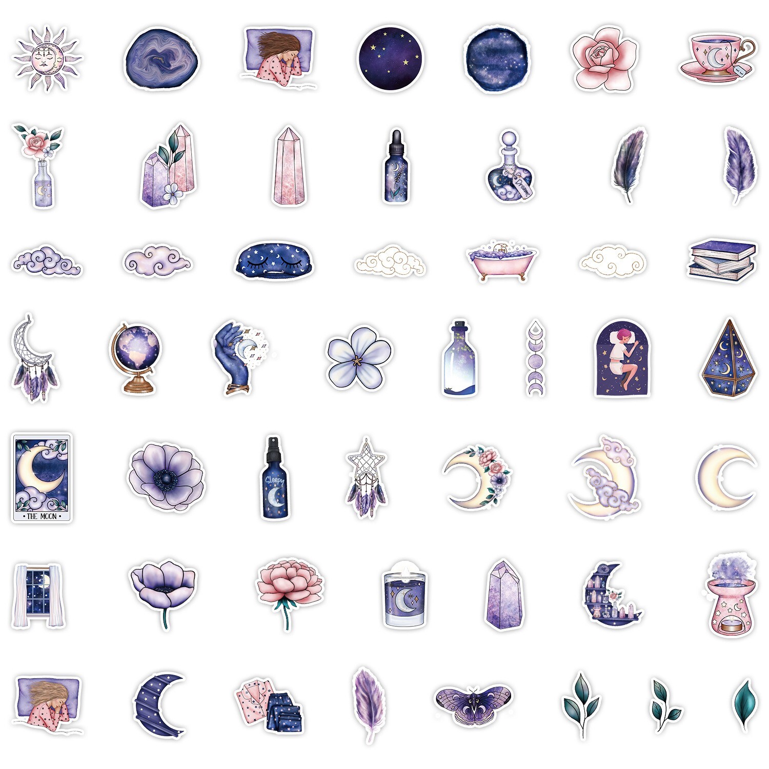 150pcs SPIRITUAL Stickers Pack,Crystal Potion Gothic Stickers,#234235