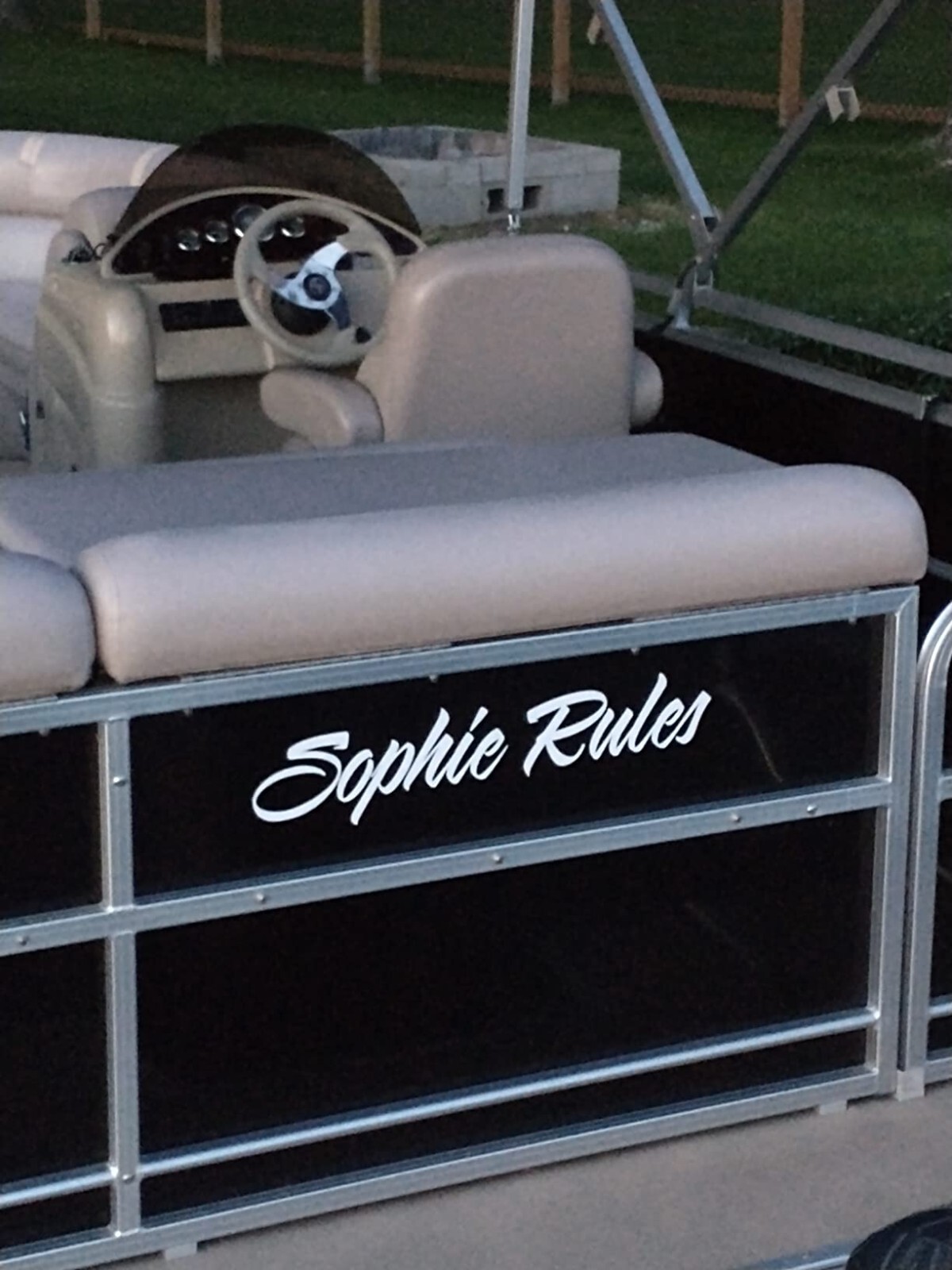 Boat Name Decal 4×24" / Custom Hull Graphic / Premium Marine Vinyl Lettering