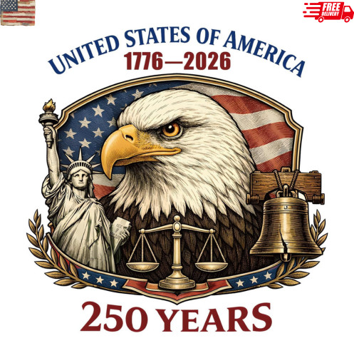 USA Car Decal Sticker 250th Anniversary 1776-2026 Patriotic Bumper 3pcs