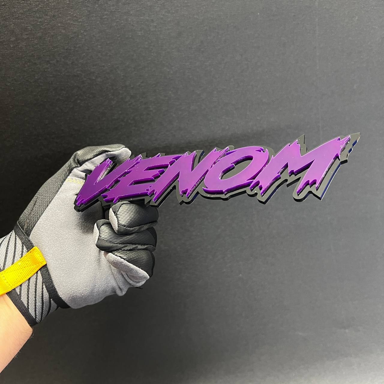 1x VENOMOUS Custom Text 3D Acrylic Car Emblem Badge Multicolor Fender Decal