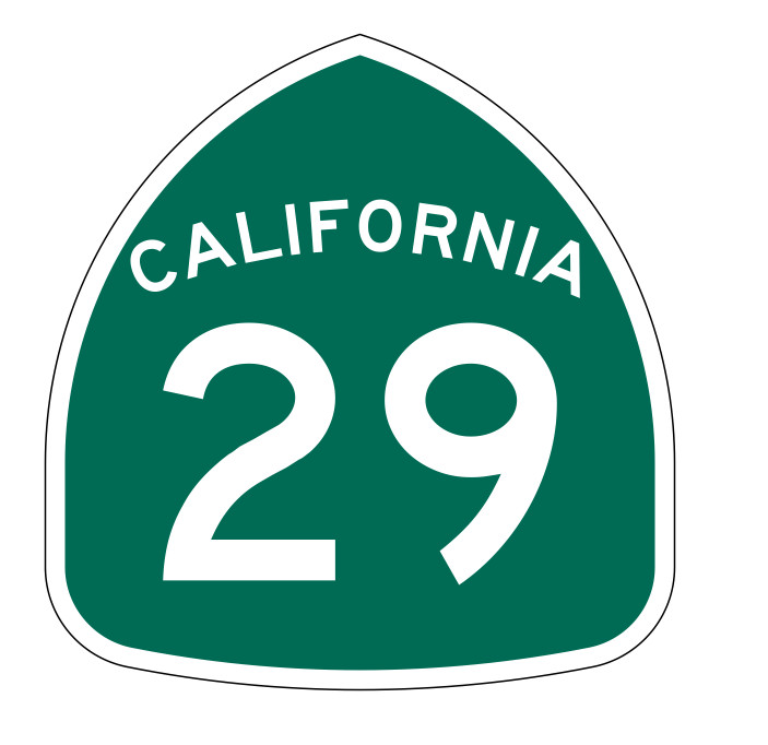 California State Route 29 Sticker Decal R1135 Highway Sign