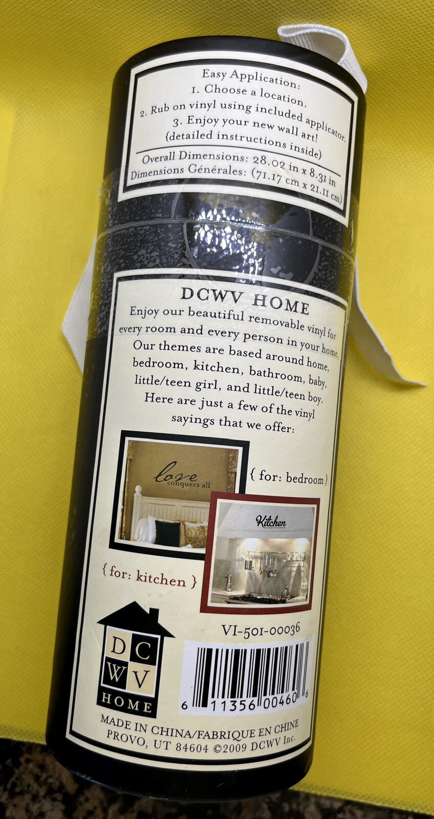 DCWV Home Removable Vinyl Black Lettering. Life Is Not Measured By The Number
