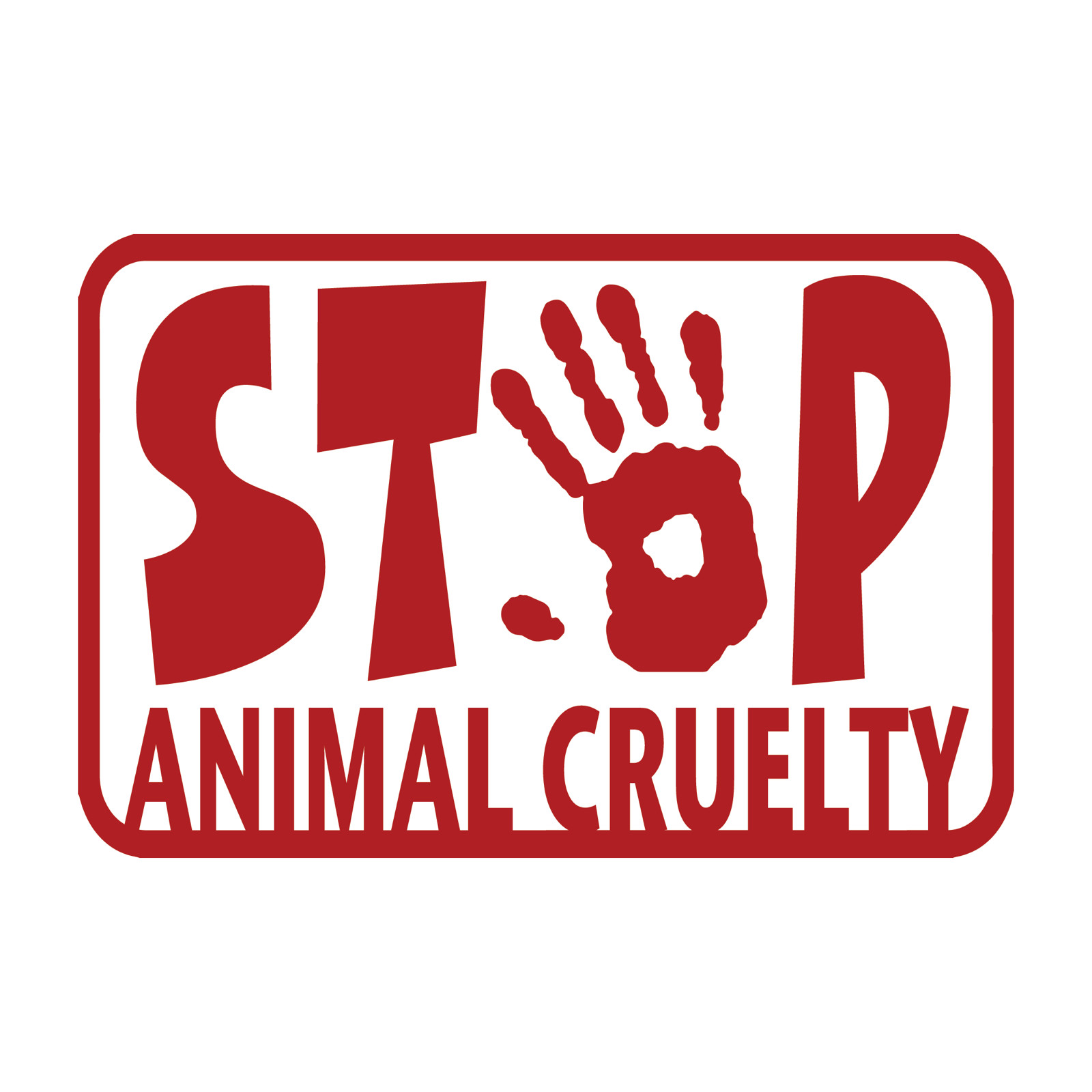 Stop Animal Cruelty Die cut decals Made In USA Multiple Colors Fast shipping!