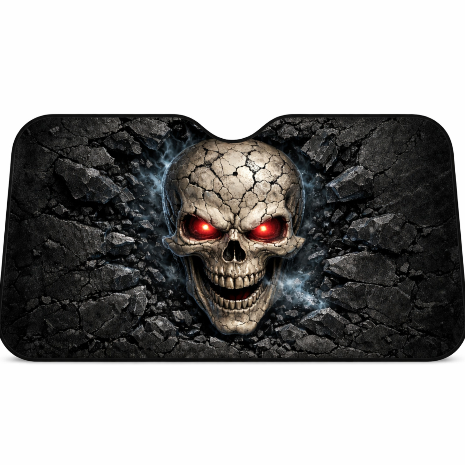 Scary Halloween Skull Car Sunshade Horror Gothic Windshield Sun Shade Cover