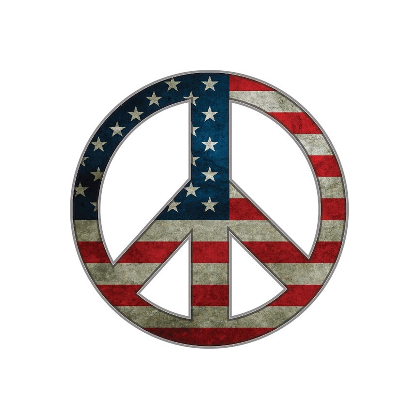 Peace Sign Vinyl Decal – Apply Indoor Outdoor Any Smooth Surface Multiple Sizes