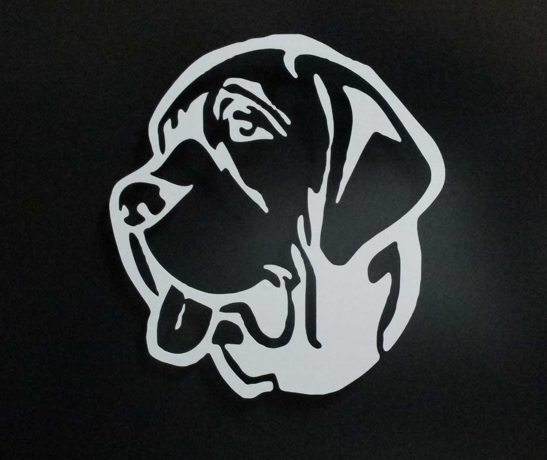 PERSONALIZED DOG'S NAME-ENGLISH MASTIFF/VINYL DECAL STICKER 5 1/2 Inch