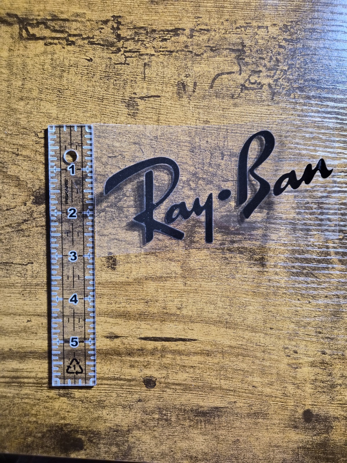 R B BLACK Aviator Logo High Quality UV DTF Raised Decal
