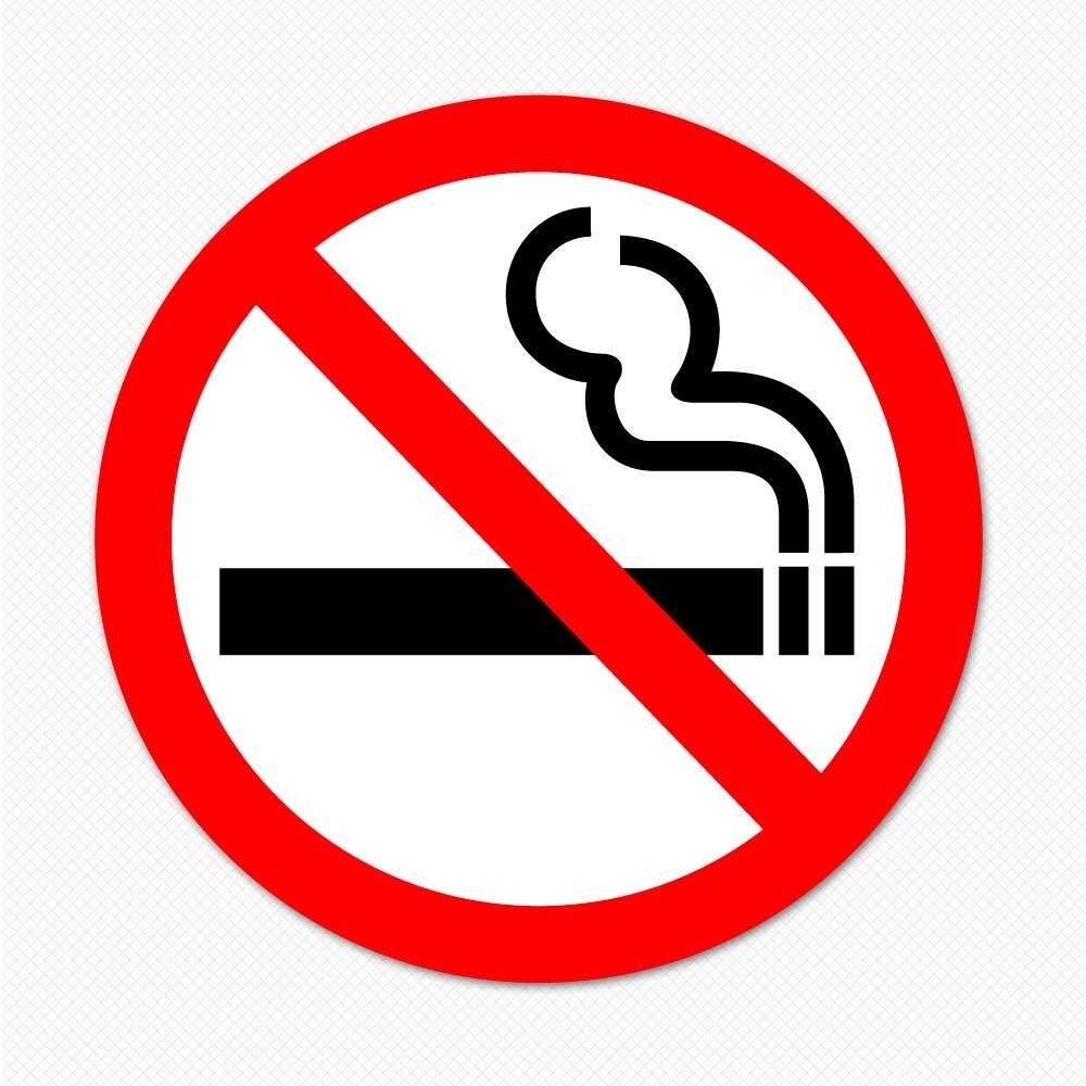 No Smoking Sticker Warning Sign Decal 3" Inches Vinyl Adhesive Business Signs