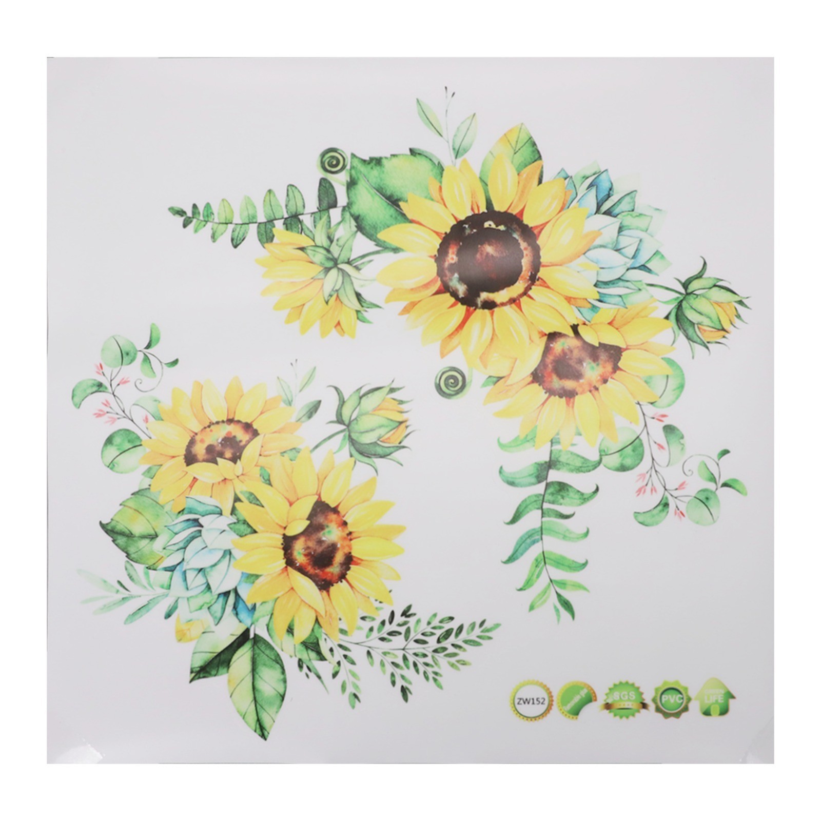 Waterproof Sunflower PVC Removable Wall Stickers Art Decals Mural Decor