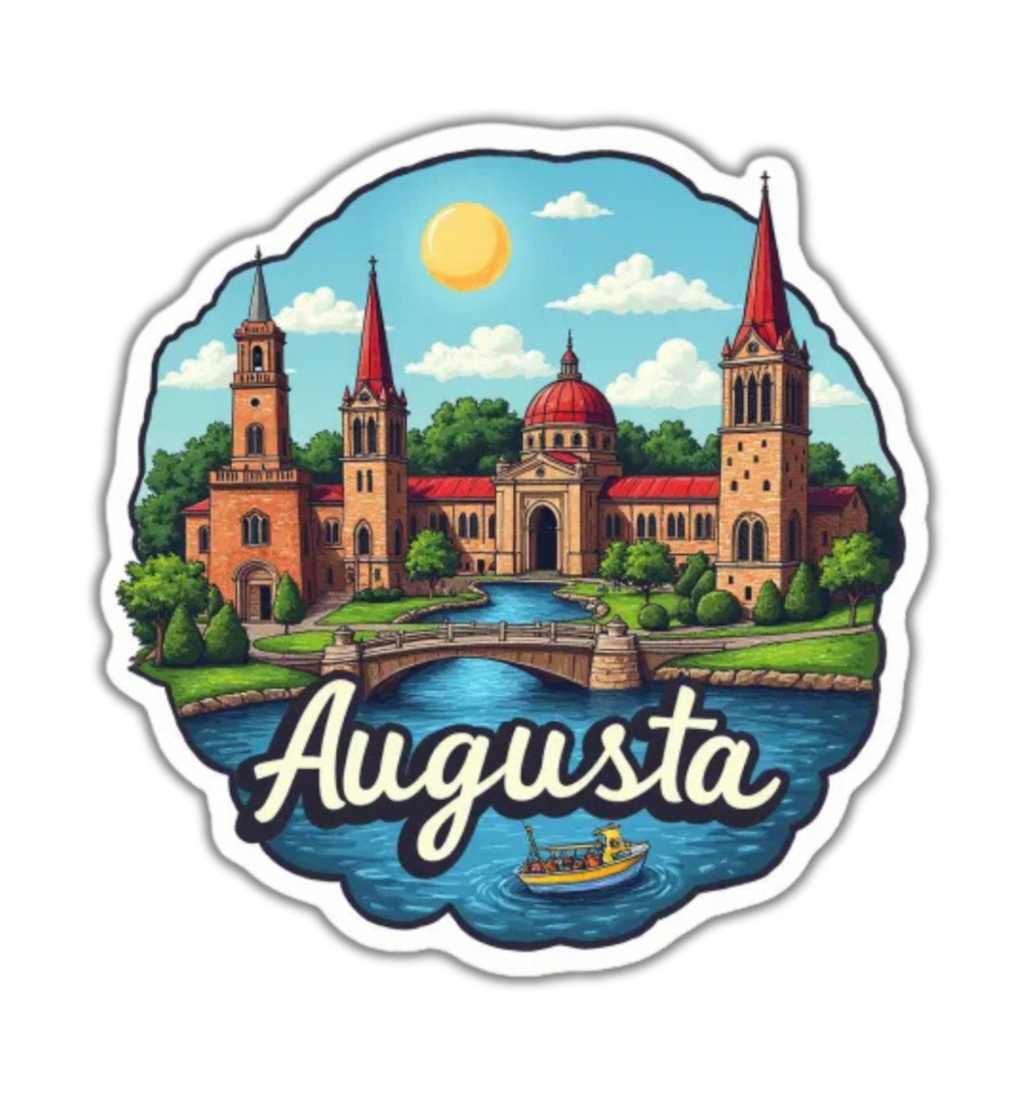 Augusta Georgia Fridge Magnet or Laptop Sticker